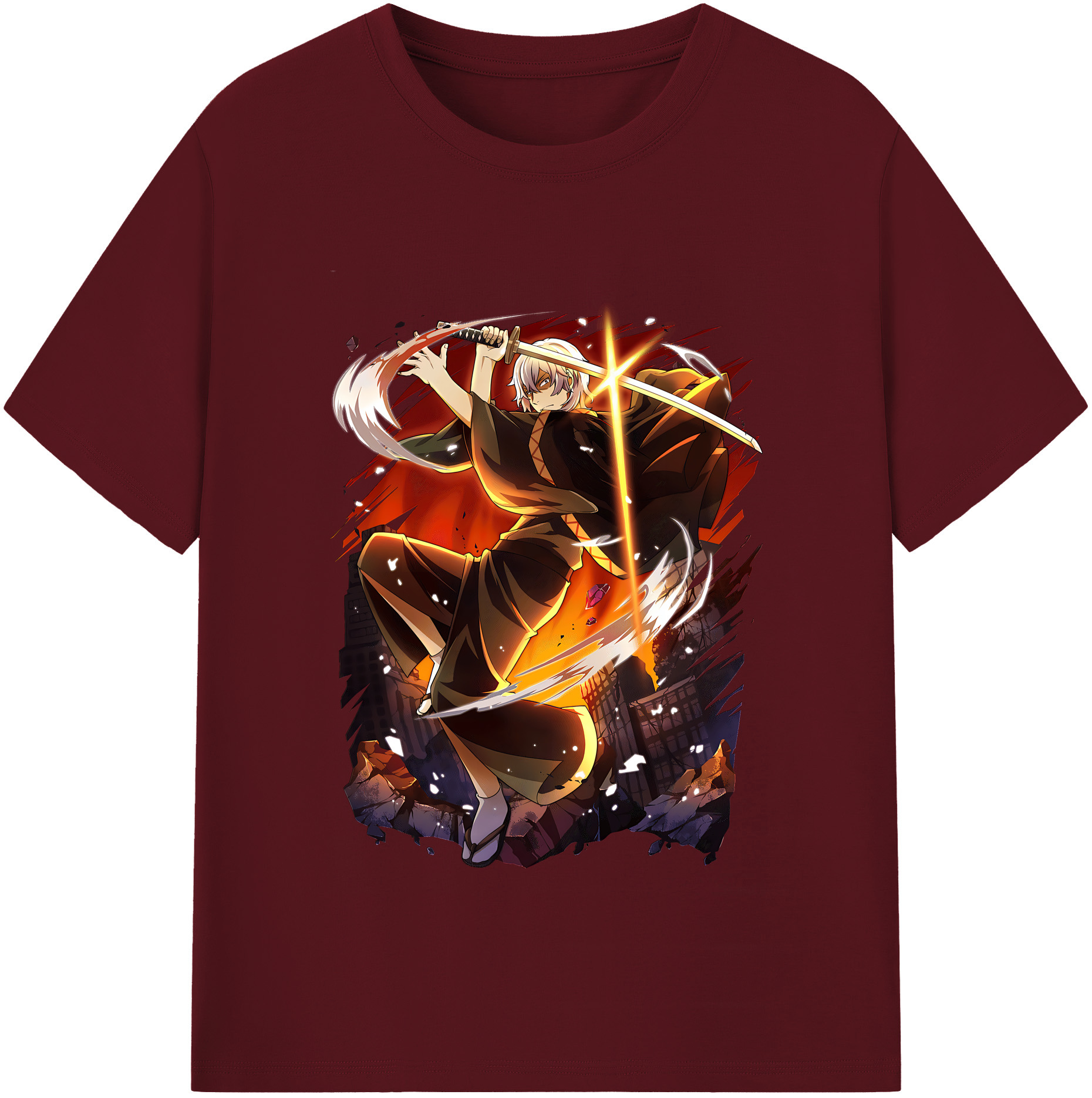 （画像用） 文豪ストレイドッグス Bungo Stray Dogs 綿100％半袖Tシャツ（フロントプリント）